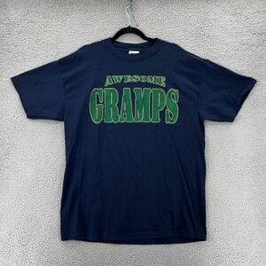 VTG Tultex Y2k T Shirt Blue AWESOME GRAMPS Adult XL Print Soft Stretch